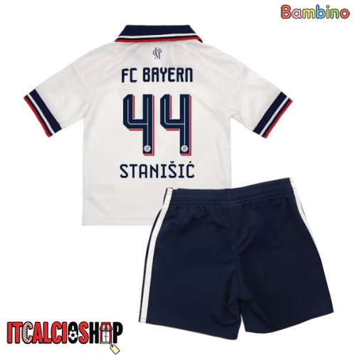 Bayern Munich Josip Stanisic #44 Seconda Maglia Bambino 2026-27 Manica Corta (+ Pantaloni corti)